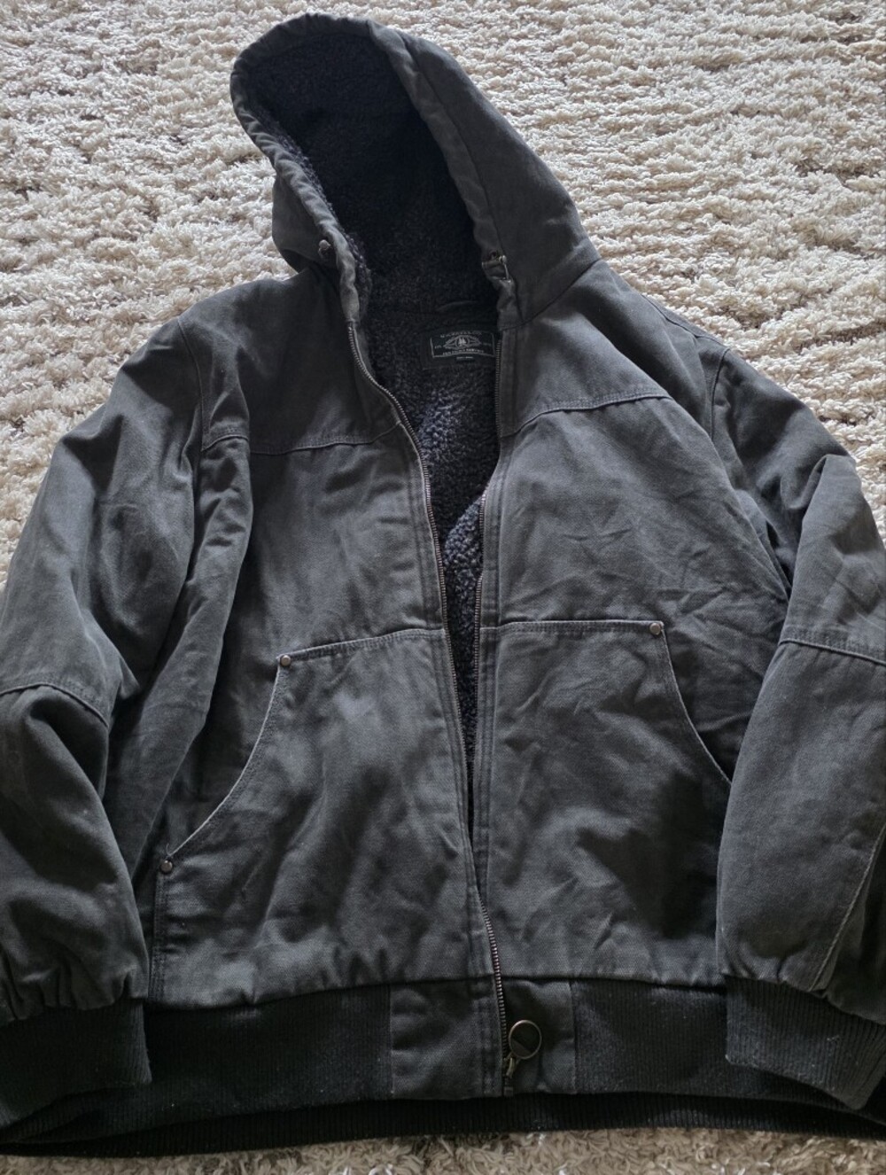 Men's Hooded Work Jacket - Gray